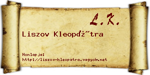 Liszov Kleopátra névjegykártya